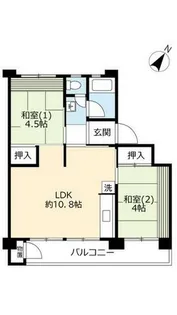 UR東豊中第二【1120504号室】の間取り