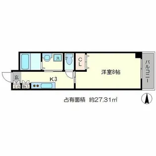 GRACE北白川【3階】の間取り