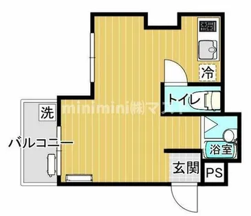 ヴォンジョルノ難波【3階】の間取り