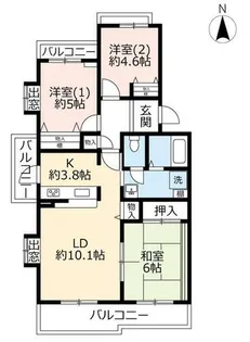 UR高槻・阿武山十番街【0010504号室】の間取り