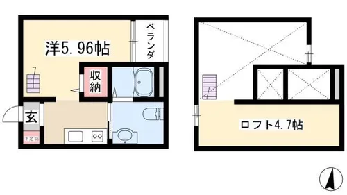 Castello chiave【1階】の間取り