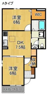 ラムール・ファミリアルB【1階】の間取り