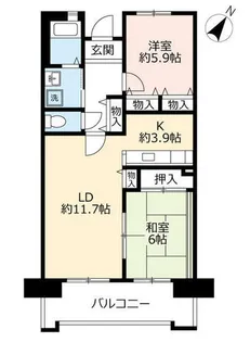 URサンヴァリエ針中野【0100804号室】の間取り