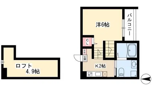 ルミエールS【2階】の間取り