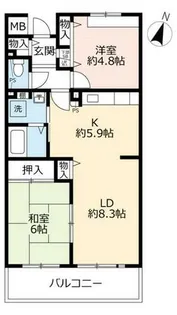 URアルビス五月ヶ丘【1280202号室】の間取り