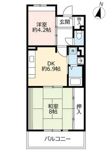URアルビス五月ヶ丘【1090103号室】の間取り