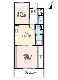 URアルビス五月ヶ丘【1100302号室】の間取り