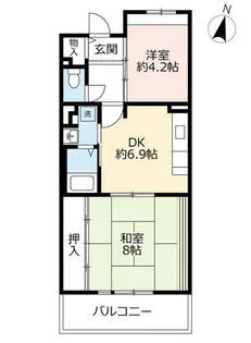 URアルビス五月ヶ丘【1100104号室】の間取り