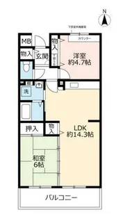 URアルビス五月ヶ丘【1100201号室】の間取り