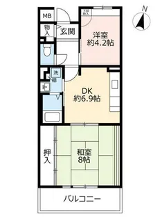 URアルビス五月ヶ丘【1100404号室】の間取り