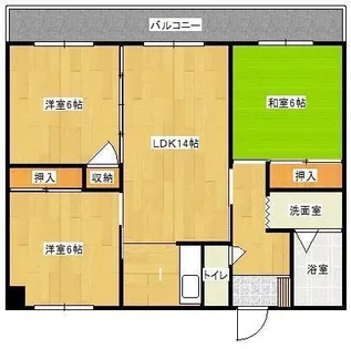 サンコーポ国分【502号室】の間取り
