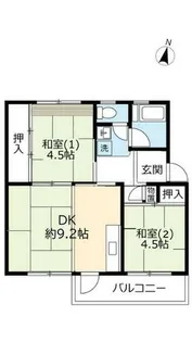 UR西大和星和台【0010504号室】の間取り