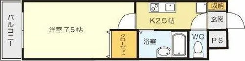 ルネッサンスTOEI田町【703号室】の間取り