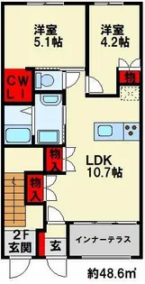 グレイスハイツ太閤【102号室】の間取り