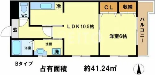 リージェント三条【4階】の間取り