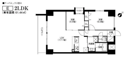 アーバネックス豊中【5階】の間取り
