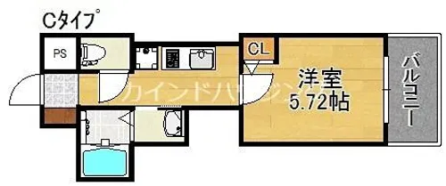 グランパシフィック玉出【4階】の間取り