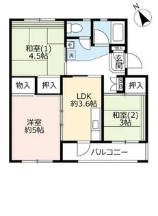 UR平城第二【0160504号室】の間取り