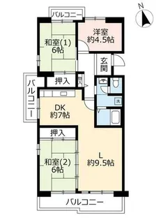 UR泉北城山台二丁【0170113号室】の間取り