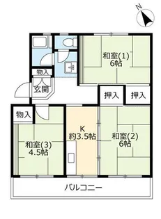UR南花台【0290301号室】の間取り