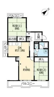 UR藤沢台第三【3190406号室】の間取り