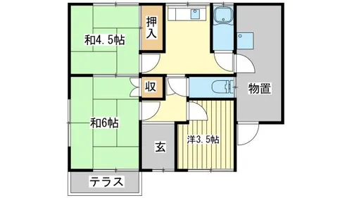 兵庫県姫路市飾磨区構3丁目【一戸建】の間取り
