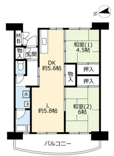 UR向島【0020809号室】の間取り