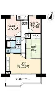 URポートサイド築港【0010702号室】の間取り