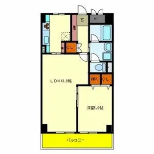 若草ハイツA【5階】の間取り