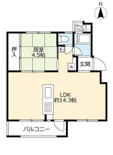 UR観月橋【0140204号室】の間取り