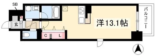 フレール上前津【2階】の間取り
