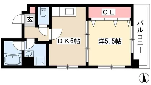 HP名駅ビル【703号室】の間取り
