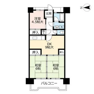 UR到津南【0010709号室】の間取り