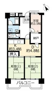 URポートアイランド【0560901号室】の間取り
