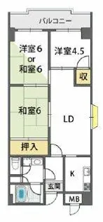 Auburn石切【1階】の間取り