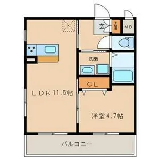 プリミエール東水切町Ⅰ【402号室】の間取り