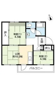 UR鈴蘭台第一【0080502号室】の間取り