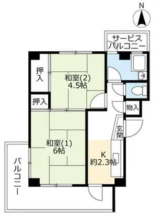 UR総持寺【0120501号室】の間取り