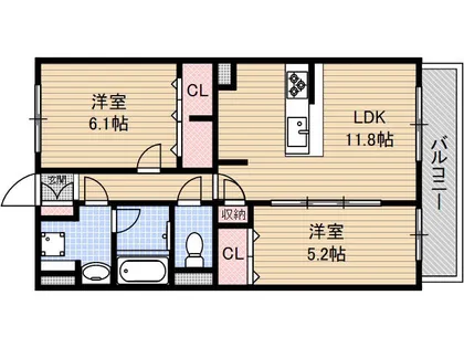 グランコート千里丘【2階】の間取り
