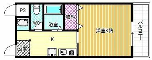 クリスタルマンション【2階】の間取り