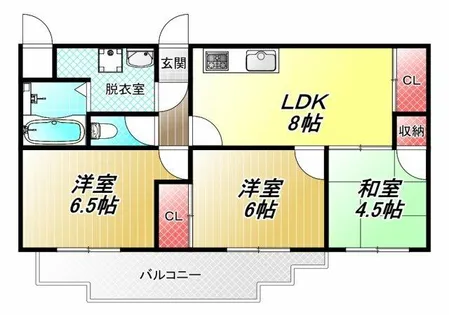 ウエストリバー山本【3階】の間取り