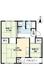 UR平城第二【0370204号室】の間取り