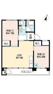 UR中登美第三【F080304号室】の間取り