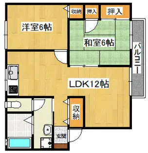 グリーンパール泉南A【1階】の間取り