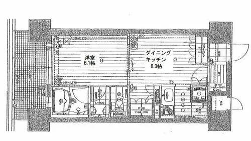 リーガルあみだ池新町【7階】の間取り