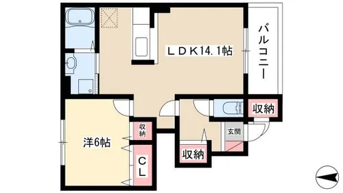 SYON【102号室】の間取り