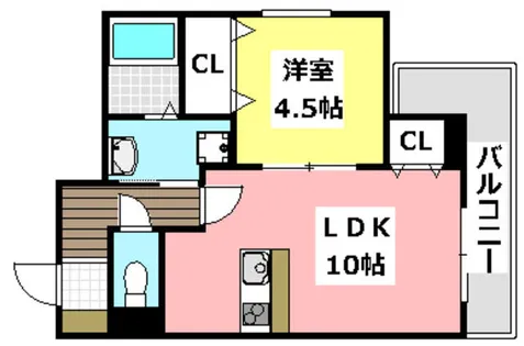 Lien Le Reve(リアン・ル・レーヴ)【203号室】の間取り