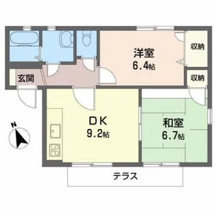 ファミールハイツフクダ【D102号室】の間取り