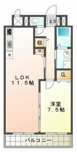 西舞子壱番館【5階】の間取り