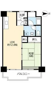 UR南港わかぎの【0420802号室】の間取り